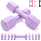 Conjunto de halteres com fragrância ajustável de 2 a 6 kg de borracha macia TPU