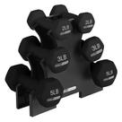 Conjunto de Halteres HolaHatha 9 kg em Neoprene com Suporte Preto