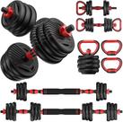 Conjunto de halteres UNNMIIY 10-90 libras ajustável 4 em 1 Fitness