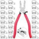 Conjunto de hardware Key Fob Shynek, 50 unidades com alicate, chaveiro de 2,54 cm