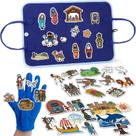 Conjunto de histórias bíblicas Felt Board Aizweb com Arca de Noé, David e Jonas