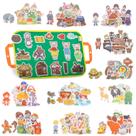 Conjunto de histórias de feltro CHEFAN Fairy-Tales com placa dobrável