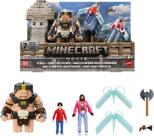 Conjunto de histórias Minecraft Mattel com 3 bonecos de ação e acessórios