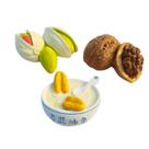 Conjunto de ímãs de geladeira, 3 peças de resina 3D, pistache, leite de soja Conjunto de ímãs de geladeira, 3 peças de resina 3D, pistache, leite de soja