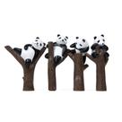 Conjunto de ímãs de geladeira, 4 ímãs de geladeira de resina 3D Lazy Panda