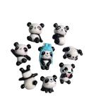 Conjunto de ímãs de geladeira, 8 peças de resina colorida Panda 3D fofa