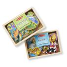 Conjunto de ímãs de madeira Melissa & Doug Animals & Dinosaurs