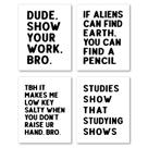 Conjunto de impressões de arte de parede Hxlac Funny Classroom Decor 20x25cm