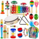 Conjunto de Instrumentos Musicais de Madeira para Crianças INLAIER Brinquedo para Educação Infantil