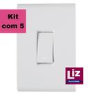 Conjunto De Interrruptor Tramontina Liz 10A/250V Kit 5 Unidades