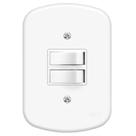 Conjunto de Interruptor Embutir 1 Interruptor Simples e 1 Interruptor Paralelo com Placa Série Blanc - 0644 - FAME