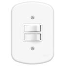 Conjunto de Interruptor Embutir 1 Interruptor Simples E 1 Interruptor Paralelo com Placa Série Blanc