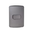 Conjunto de Interruptor Miluz Schneider Paralelo Horizontal 10A 250V Grafite