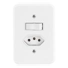 Conjunto de Interruptor Simples C/ Tomada 2p+t 20a Pollar
