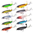 Conjunto de iscas de pesca RTGSE Whopper, 10 unidades para robalo, água salgada, água doce