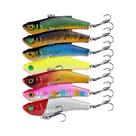 Conjunto De Iscas Para Pesca No Gelo De Inverno 7 Peças VIB Sinking Hard Artificial Jigging Pike
