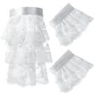 Conjunto de jabot e punhos de renda vitoriana Riyiper e acessórios