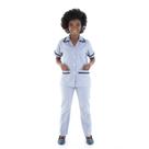 Conjunto de Jaleco e Calça em Algodão para Copeira, Faxineira, Doméstica, Arrumadeira