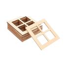 Conjunto De Janelas Miniaturas De Madeira 12/24/36 Peças 276 X 276 Mm Para Artesanato DIY Acessórios