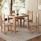 Conjunto de Jantar 4 Lugares com Mesa Retangular Tampo Mdf 1,10m e 4 Cadeiras Delta Nicoli