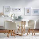 Conjunto De Jantar 5 Pecas Mesa Redonda E 4 Cadeiras Branco