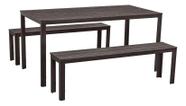 Conjunto De Jantar Aluminio 3 Pecas 1 Mesa 2 Cadeiras Cafe