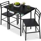 Conjunto de jantar Best Choice Products 80x53x77 cm com estrutura de aço preta