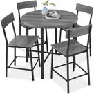 Conjunto de Jantar Best Choice Products Mesa Redonda 90 cm com 4 Cadeiras