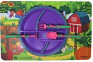 Conjunto de jantar Constructive Eating Garden Fairy com prato, tapete americano