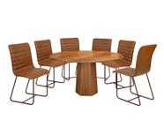 Conjunto de Jantar Itália com 6 Cadeiras e Mesa Redonda Roraima BM Tubulares Conjunto de Jantar Itália com 6 Cadeiras e Mesa Redonda Roraima BM Tubulares
