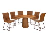 Conjunto de Jantar Itália com 6 Cadeiras e Mesa Redonda Roraima BM Tubulares Conjunto de Jantar Itália com 6 Cadeiras e Mesa Redonda Roraima BM Tubulares
