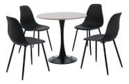Conjunto De Jantar Madeira 5 Pecas Mesa e Cadeira