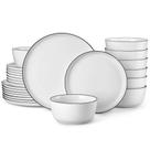 Conjunto de Jantar MALACASA LEXI 24 Peças em Porcelana com Pratos e Tigelas