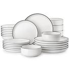 Conjunto de jantar MALACASA LUNA 24 peças em porcelana branca