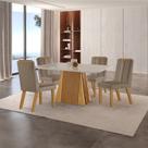 Conjunto de Jantar Mesa Áustria 120x80cm Tampo Mdf/vidro com 4 Cadeiras Florença Yescasa Conjunto de Jantar Mesa Áustria 120x80cm Tampo Mdf/vidro com 4 Cadeiras Florença Yescasa