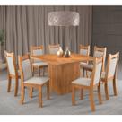 Conjunto de Jantar Mesa Quadrada Panama com 8 Cadeiras Dalas