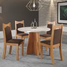 Conjunto de Jantar Mesa Redonda Herbal com 4 Cadeiras Dalas