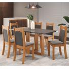 Conjunto de Jantar Mesa Retangular Laguna com 6 Cadeiras Dalas