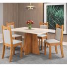 Conjunto de Jantar Mesa Retangular Laisa com 4 Cadeiras Dalas