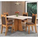 Conjunto de Jantar Mesa Retangular Laisa com 4 Cadeiras Dalas