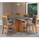 Conjunto de Jantar Mesa Retangular Laisa com 4 Cadeiras Dalas