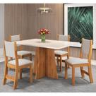 Conjunto de Jantar Mesa Retangular Sense com 4 Cadeiras Sol