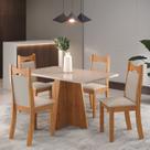 Conjunto de Jantar Mesa Retangular Urupema com 4 Cadeiras Dalas Yescasa Conjunto de Jantar Mesa Retangular Urupema com 4 Cadeiras Dalas Yescasa