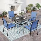 Conjunto de jantar para área externa SUNSHINE VALLEY com 4 cadeiras e mesa de 94 x 94 cm