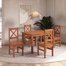 Conjunto de Jantar Retangular 4 Lugares 110cm 100% Madeira Maciça Treviso Yescasa Conjunto de Jantar Retangular 4 Lugares 110cm 100% Madeira Maciça Treviso Yescasa