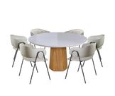 Conjunto de Jantar Siena com 6 Cadeiras Base Roraima BM Tubulares Conjunto de Jantar Siena com 6 Cadeiras Base Roraima BM Tubulares