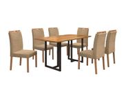 Conjunto de Jantar Viena com 6 Cadeiras base Goiás BM Tubulares