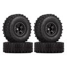 Conjunto de jantes e pneus de lama para carro 1/18 TRX4M 1/24 RC