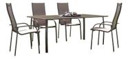 Conjunto De Jardim 5 Pecas Modena Marrom - Mesa E 4 Cadeiras Conjunto De Jardim 5 Pecas Modena Marrom - Mesa E 4 Cadeiras