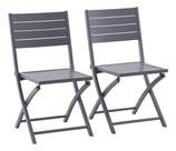 Conjunto De Jardim Aluminio Cinza Granito 2 Cadeiras